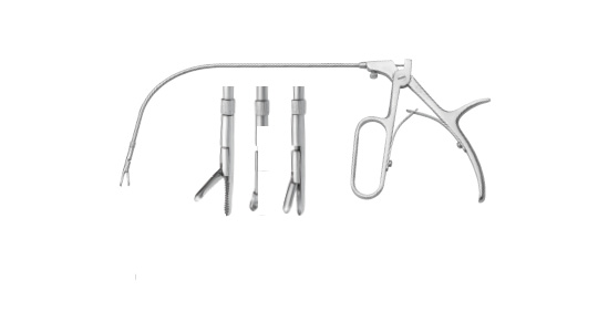 H131 polyp forceps (active head handle three vocal cord polyp forceps)